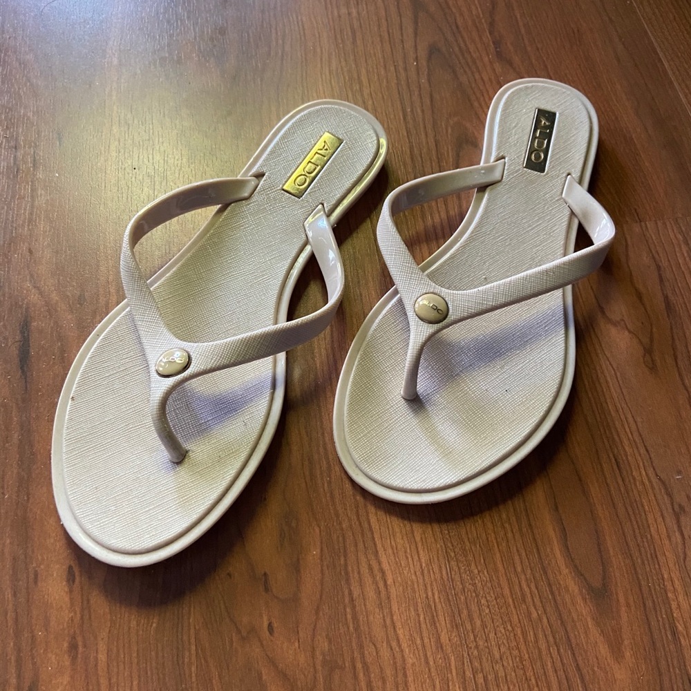 ALDO Cream Flip Flop Sandals